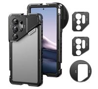 NEEWER S25 Ultra Phone Cage Rig Video Stabilizzatore Telefono con Adattatore Filtro 67mm, Backplate Obiettivo 17mm, Adattatore Lente T Mount, Compatibile con Samsung Galaxy Moment Lenti Serie T, PA082