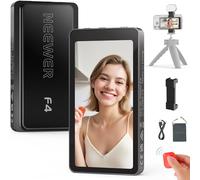 NEEWER Schermo di sorveglianza per selfie e vlogs da 4" compatibile con iPhone, 500 nit, 1080 x 540p, senza fili, con remote, altoparlante e batteria 1800 mAh, non compatibile con telefoni Google