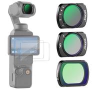 NEEWER Set 3pz Filtri Magnetici ND2-32, 1/4 Black Diffusion e CPL Filtro Compatibile con DJI Osmo Pocket 3, Accessori Action Camera con 2 Protezioni Schermo Vetro Temperato Multistrato/Vetro Ottico HD