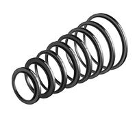 Neewer - Set 8 Anelli Adattatori Step-up Realizzati in Alluminio Anodizzato, Include: 49-52mm, 52-55mm, 55-58mm, 58-62mm, 62-67mm, 67-72mm, 72-77mm, 77-82mm(di Colore Nero)