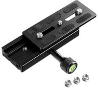 NEEWER Set di 120mm Piastra a Sgancio Rapido & Morsetto, con Viti 1/4” & 3/8”, Livella a Bolla, Vite Adattatore 3/8” a 1/4”, Compatibile con Arca Swiss Treppiede Monopiede Testa a Sfera