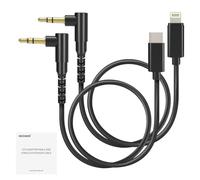NEEWER Set di 2 Cavi Audio, TRS da 3,5mm a USB C + TRS da 3,5mm a iOS Maschio-Maschio, Compatibile con DJI Mic Rode Wireless GO II Hollyland NEEWER CM28 CM31 Mic Wireless iPhone iPad Android Mac, LM17