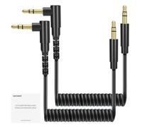 NEEWER Set di 2 Cavi AUX, Cavo a Spirale da TRS Maschio 3,5mm a TRS Maschio 3,5mm Compatibile con DJI Mic Rode Wireless GO II Hollyland Lark NEEWER CM28 CM31 Microfono Wireless Camera PC Cuffie, LM16