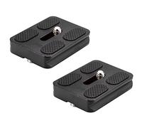 Neewer Set di 2 pezzi PU-50 50 mm - Vassoio rapido universale in metallo con viti da 1/4 pollici, conforme allo standard per fotocamera treppiede a sfera (nero)