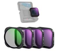 NEEWER Set di 4 filtri ND compatibili con Insta360 Ace Pro/Ace Pro 2, vetro ottico HD multistrato a scatto regolabile CPL + ND8 + ND16 + ND32 Accessori per action camera, FL-C30