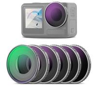 NEEWER Set di 6 Filtri ND Compatibile con DJI Osmo Action 5 Pro/Action 4, Filtro CPL + ND8 + ND16 + ND32 + ND64 + ND256 in Vetro Ottico HD Multistrato, Accessori per Obiettivo Action Camera, FL-N70