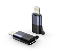 NEEWER Set di Adattatore OTG da USB C a iOS (2 Pezzi), USB Tipo C (Femmina) a iOS (Maschio), Compatibile con iPhone 14 13 12 11 X iPad e Microfono Wireless di Tipo C della NEEWER, LM4