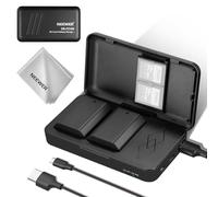 NEEWER Set di Batteria di Ricambio e Caricatore USB NP-FZ100, 2 Pack 2280mAh e Caricatore USB a Doppio Canale, Compatibile con Sony A7IV, A1, A9II, A7SIII, A7RIV, A7III, FX3, A6700, ZV-E1, ZV-E10ii