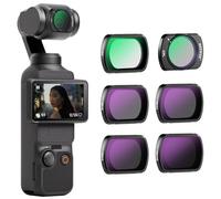 NEEWER Set di Filtri Magnetici ND CPL UV Compatibili con DJI OSMO Pocket 3, 6 Pezzi Filtri Polarizzanti/a Densità Neutra UV CPL ND16 ND32 ND64 ND256, Vetro Ottico HD Multistrato/Telaio in Alluminio