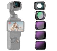 NEEWER Set di Filtri ND (4pz) con Obiettivo Grandangolare 0.75X FOV Esteso a 108°, ND16 ND64 ND256 Filtro Polarizzatore Circolare CPL Compatibile con DJI Osmo Pocket 3 Creator Combo Accessori, FL-B08