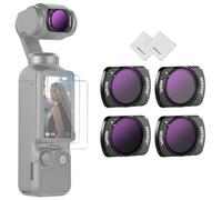 NEEWER Set di Filtri ND Magnetici (4pz) Compatibile con DJI Osmo Pocket 3 Creator Combo Accessori, Filtro ND8/PL ND16/PL ND32/PL ND64/PL in HD Multistrato con 2 Pellicole Protettive e 2 Panni Pulizia