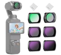 NEEWER Set di Filtri ND Magnetici Compatibile con DJI Osmo Pocket 3 Creator Combo Accessori, 6 Pezzi, Kit Filtro ND16 ND32 ND64 ND256 CPL UV per Obiettivo + 2 Panni per la Pulizia