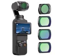 Neewer Set di filtri per effetto magnetico compatibile con DJI OSMO Pocket 3 Creator Combo Accessori, confezione da 4 filtri 8X Star/Blue Streak anamorfico/riduzione dell'inquinamento luminoso/Black