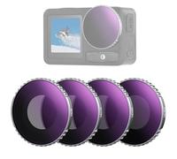 NEEWER Set di Filtro ND Compatibile con DJI Osmo Action 5 Pro/4 (4pz), Kit di Filtri ND8 + ND16 + ND32 + ND64 a Vite, Accessori per Action Camera, Vetro Ottico HD Multistrato, FL-B04