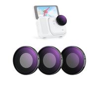 NEEWER Set di Filtro ND Compatibile con Insta360 GO Ultra (ND8/ND16/ND32), Kit Filtri a Densità Neutra Avvitabili per Lenti, Vetro Ottico HD Multistrato, Telaio Sottile, Accessori Action Cam, FL-C50