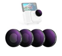 NEEWER Set di Filtro ND Polarizzato Compatibile con Insta360 GO Ultra (ND8/PL ND16/PL ND32/PL ND64/PL), Filtri Polarizzatori a Densità Neutra Avvitabile, Vetro Ottico HD, Accessori Action Cam, FL-C52