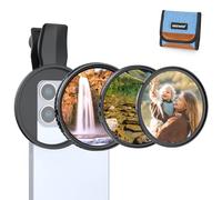 NEEWER Set di Filtro ND Variabile 67mm Compatibile con iPhone, 3pz, Polarizzatore Circolare CPL + ND2-32 + Black Diffusion 1/4, Kit Filtri a Clip per Fotocamera Telefono, Accessori Fotografia, FL-B37