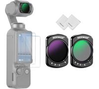 NEEWER Set di Filtro ND Variabile Compatibile con DJI Pocket 3 / Pocket 4 / Xtra Muse, Creator Combo Accessori, ND2-32, ND64-512, Filtri a Densità Neutra HD con Stop Limitati,2 Protezioni per Schermo