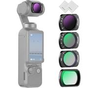 NEEWER Set di Filtro ND Variabile + CPL + UV Compatibile con DJI Osmo Pocket 3 / Pocket 4 / Xtra Muse, Filtri a Densità Neutra ND2-32/ND64-512 HD per Lente Action Camera + 2 Panni di Pulizia