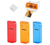 NEEWER Set di Filtro per Obiettivo Compatibile con Polaroid Go Camera, Kit Accessori di Filtri in Gel Colorati a Scatto da 3 Pezzi (Rosso, Blu, Arancione) per Fotografia Creativa, FL-B18