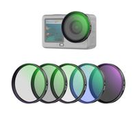 NEEWER Set di Filtro Solo Compatibile con DJI Osmo Action 6, 5pz Filtri CPL + ND 32 + UV + LPR + Black Diffusion 1/4 in Vetro Ottico HD Multistrato a Scatto, Accessori per Action Cam, FL-B4