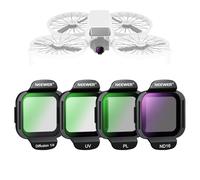 NEEWER Set Filtri Compatibili con DJI Flip Drone, 4pz, ND16 CPL UV Black Diffusion 1/4, Accessori Drone, Filtro ND Polarizzante Circolare Densità Neutra in Vetro Ottico HD Multistrato a Scatto, FL-N36