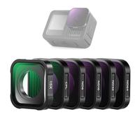 NEEWER Set Filtri ND (6pz) con Lente Ingrandimento 15X, Filtro ND8 ND16 ND32 ND64 ND1000 CPL + Lente Ravvicinata, Accessori Fotografia per Action Cam Compatibile con GoPro Hero 13 12 11 10 9, FL-GP24