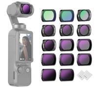 NEEWER Set Filtri ND Magnetici (14pz) con 2x Panni di Pulizia Compatibile con DJI Osmo Pocket 3, Filtro CPL ND8/16/32/64/128/256/1000 ND8/PL ND16/PL ND32/PL ND64/PL Effetto Black Diffusion 1/4 LPR