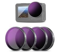 NEEWER Set Filtri ND/PL Compatibile con DJI Osmo Action 3/4/5 Pro, 4pz, ND8/PL+ND16/PL+ND32/PL+ND64/PL, Accessori Action Cam, Filtro a Densità Neutra Polarizzante, Vetro Ottico HD Multistrato, FL-A77