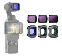 NEEWER Set Filtro ND 3PZ (ND8 ND32 ND256) con Lente Grandangolare 0,75X, Macro 2X,Anamorfica Blu 1,2X, Protezioni Schermo Compatibile con DJI Osmo Pocket 3 Creator, FL-B27