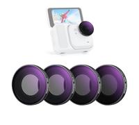 NEEWER Set Filtro ND Compatibile con Insta360 GO Ultra (ND8/ND16/ND32/ND64), Kit Filtri a Densità Neutra Avvitabili per Lenti, Vetro Ottico HD Multistrato, Telaio Sottile, Accessori Action Cam, FL-C55