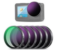 NEEWER Set Filtro ND da 6pz Compatibile con DJI Osmo Action 5 Pro/4/3, ND8+ND16+ND32+ND64+ND256+CPL, Filtro Polarizzatore a Densità Neutra con Vetro Ottico HD Multistrato, Accessori Action Cam, FL-A98