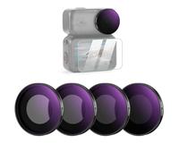 NEEWER Set Filtro ND/PL Compatibile con DJI Osmo Nan, ND8/PL+ND16/PL+ND32/PL+ND64/PL, Filtri Polarizzati a Densità Neutra ND Avvitabili per Lenti, Accessori Action Cam con Protezione Schermo, 4 Pezzi