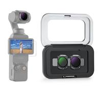 NEEWER Set Filtro ND Variabile Compatibile con DJI Osmo Pocket 3/Creator Combo, Filtri a Densità Neutra ND2-32 e ND64-512 Multistrato Magnetico, Accessori Action Cam con Protezione Schermo e Custodia