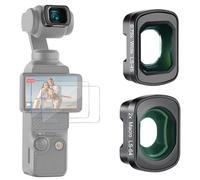 NEEWER Set Obiettivo Grandangolo 0.75X e Macro 2X Compatibile con DJI Osmo Pocket 3 Creator Combo Accessori, FOV 108°, Kit Lente Macro da 3 Elementi in 3 Gruppi con 2 Protezioni per Schermo, FL-B34