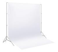 Neewer Sfondo pieghevole per studio fotografico, 1,6 x 2,6 m, 100% puro poliestere, per fotografia, video e televisione (solo sfondo), bianco