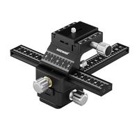 NEEWER Slider Guida di Messa a Fuoco Macro a 4 Vie con Piastra Sgancio Rapido, Filettatura 1/4"-20 per Fotografia Macro e Riprese Ravvicinate, Compatibile con Canon Nikon Fujifilm Sony Mirrorless DSLR