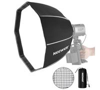 NEEWER Softbox Ottagonale 50cm con Attacco NEEWER (Non Attacco Bowens), Octabox Softbox Pieghevole con Diffusore Luce a Nido d'Ape/Griglia per Luce Video LED Studio MS60 MS60B MS60C MS150B, NS4P