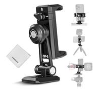 NEEWER SP-02 Adattatore Treppiede Telefono con Piastra QR Tipo Arca Cold Shoe Rotazione 360° Inclinazione 180° Panno da Pulizia, Supporto Pieghevole Compatibile con iPhone Android Samsung per Video