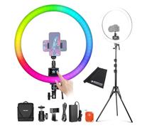 Neewer SRP18C - Luce ad anello RGB colorata con panno in microfibra Keepdrum