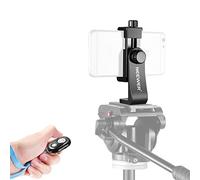 Neewer Staffa Verticale di Smartphone con Rilascio Otturatore a Distanza di Bluetooth, Adattatore per Treppiedi per iPhone Samsung e altri cellulari entro 4.3-5.5 pollici Schermo