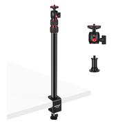 NEEWER Supporto da Tavolo Estensibile per Fotocamera, Testa a Sfera 1/4", Supporto da Tavolo Regolabile 17" a 40", Morsetto a C per Fotocamera DSLR, Luce Anulare, Vlog, Max: 6,6 lb/3kg, TL283 (ROSSO)