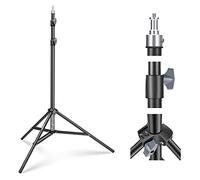 NEEWER Stativo Fotografico 87-200cm, Cavalletto in Alluminio Caricato a Molla Resistente con Diametri dei Tubi Più Spessi per Luce Anulare/Luce LED/Flash Strobo/Softbox, Carico Max 22lb, ST-200