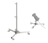 NEEWER Stativo Luce Resistente con Ruote, Altezza Max 98cm, Stativo Treppiede Pieghevole e Regolabile in Acciaio Inossidabile, Stativo Fotografico per Speedlight Softbox Monoluce, Carico 10kg, ST98SS