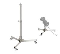 NEEWER Stativo Luce Resistente con Ruote, Altezza Max 98cm, Stativo Treppiede Pieghevole e Regolabile in Acciaio Inossidabile, Stativo Fotografico per Speedlight Softbox Monoluce, Carico 10kg, ST98SS