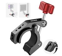 NEEWER Super Clamp con Cold Shoe & 1/4 Inch 3/8 Inch Filettatura Holes | ST81, Max Load 2Kg, Crab Shaped Camera Treppiede Supporto, per Most Photo Accessories, per SmallRig Braccio Magico, Rosso