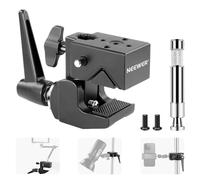 NEEWER Super Clamp con Perno 5/8", Blocco a Molla, Morsetto Ganascia da 2,4", Morsetto Granchio Robusto per Palo per Superficie Piana di Tubo Tondo, per Montaggio Luce Fotocamera, Max 15kg, UA017