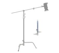 Neewer Supporto a C resistente in acciaio inossidabile da 3,2 m con braccio a braccio, base di installazione rapida, asta centrale più spessa, carico massimo 20 kg, supporto per luce fotografica con