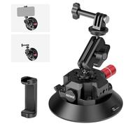 NEEWER Supporto Fotocamera a Ventosa da 4.5"+Magic Arm con Testa Sfera, Fori per ARRI 1/4", Supporto Auto con Porta Telefono e Adattatore Action Camera Compatibile con iPhone GoPro DJI Insta360, CA105