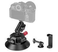 NEEWER Supporto a Ventosa 4,5" con Braccio Magico e Testa a Sfera, CA105 | Fori 1/4", 3/8", ARRI, Supporto Auto Rilascio Rapido, Supporto, Adattatore Action Cam, Compatibile iPhone/DJI/Insta360